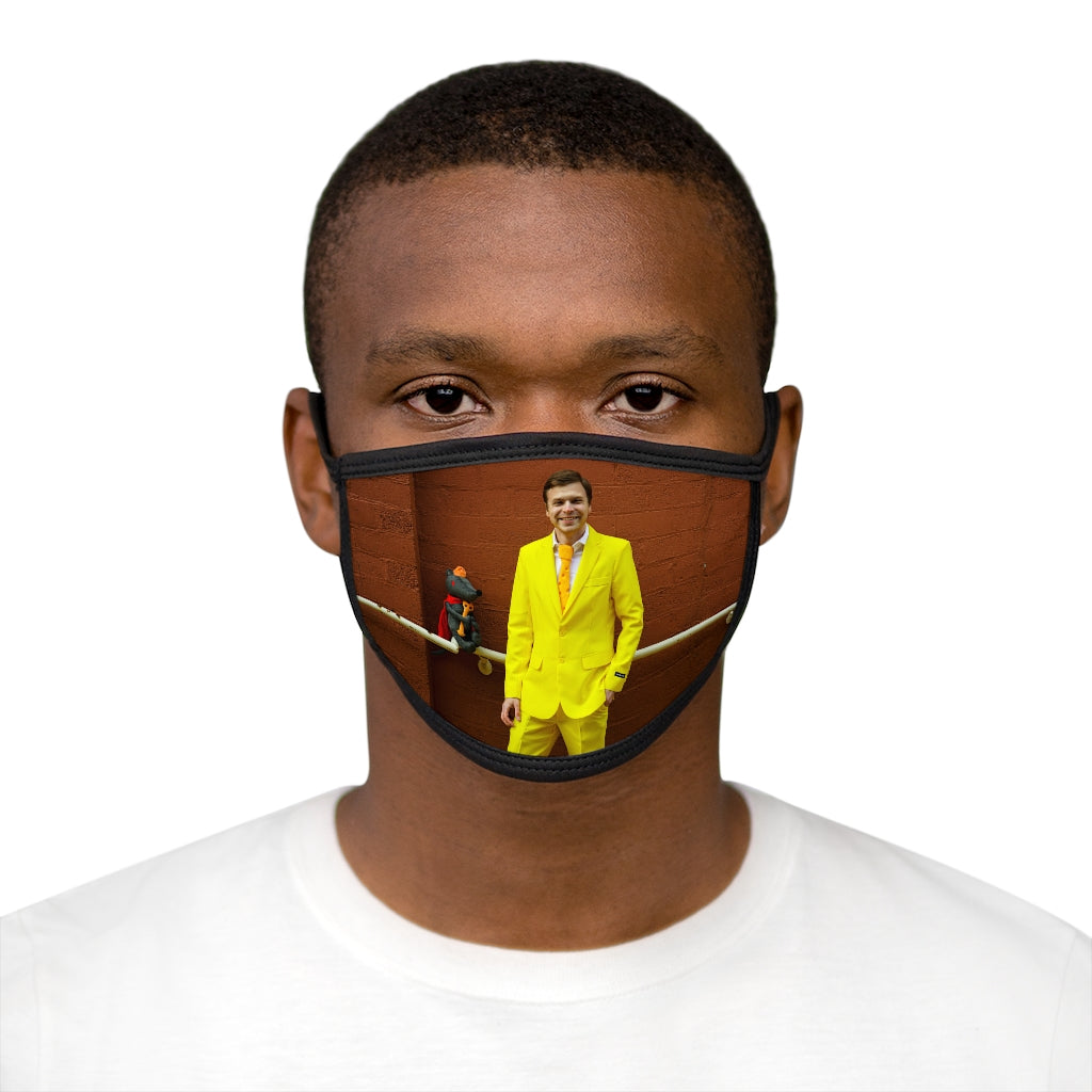 Aaron Ozee Mixed-Fabric Face Mask